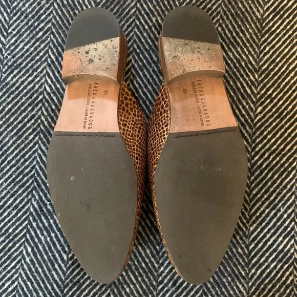 Freda Salvador Embossed Croc Mules - Picture 3 of 3